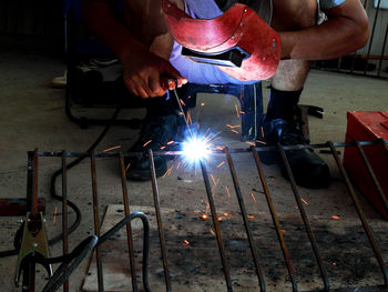 Man working on stage