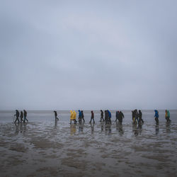 Group of people on beach