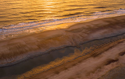 High angle view of beach