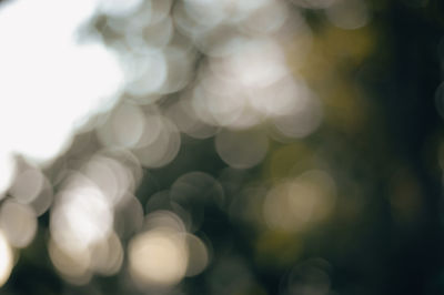 Defocused image of lights against sky