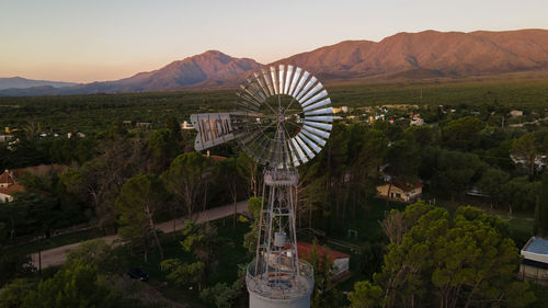 High angle view of townscape against sky