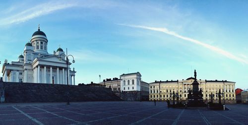 View of church against blue sky