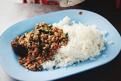 Close-up of food on table