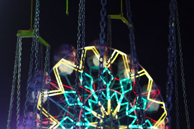 Close-up of illuminated chain