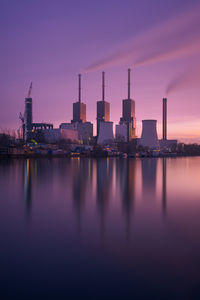 Reflection of buildings in water