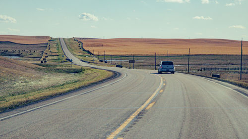 Road passing through landscape