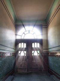 Interior of illuminated building