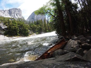 River flowing through rocks