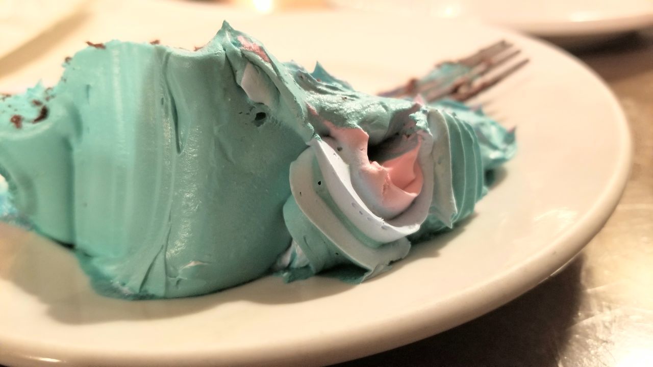 CLOSE-UP OF CAKE SLICE IN PLATE