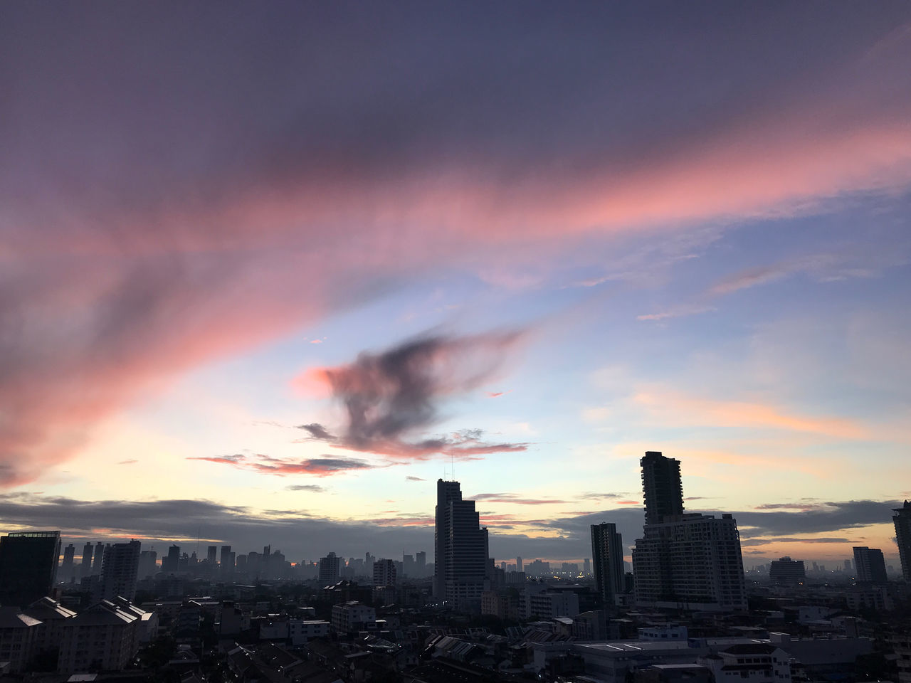 CITYSCAPE AGAINST SKY DURING SUNSET