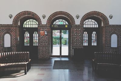 Entrance of historic building