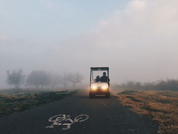 Road in field