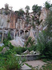 Low angle view of old ruins