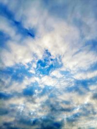 Low angle view of clouds in sky