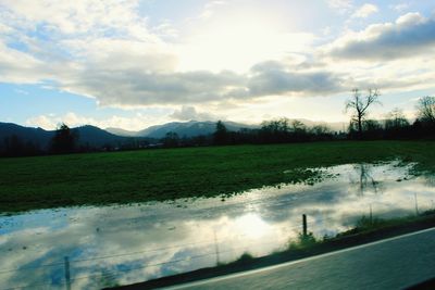 Scenic view of landscape against sky