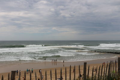 High angle view of calm beach