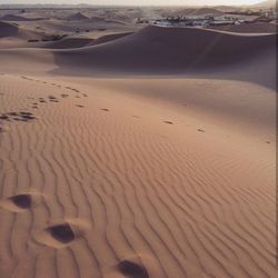 Sand dunes in desert