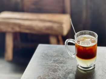 Close-up of drink on table