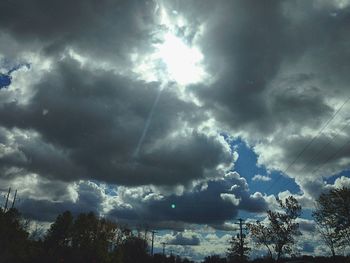 Low angle view of cloudy sky