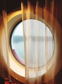 Close-up of window against sky