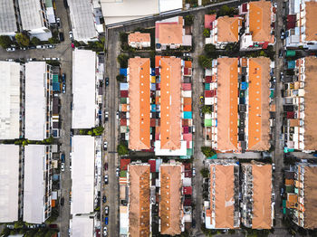 Directly above shot of buildings in city