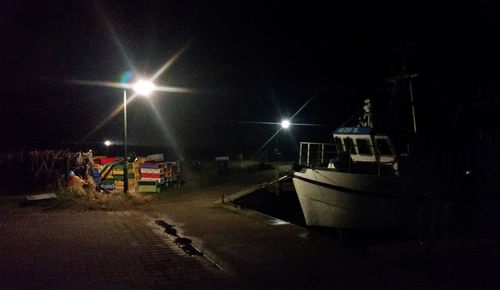 Night view of illuminated street light