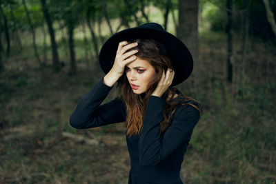 Young woman looking away