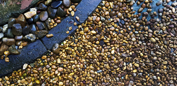 Full frame shot of pebbles background