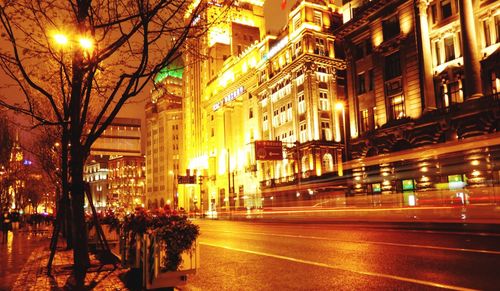 City street at night