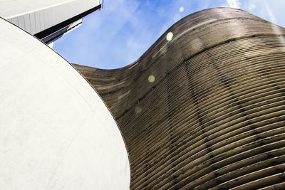 Low angle view of modern building against sky