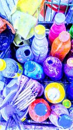 Close-up of multi colored leaves