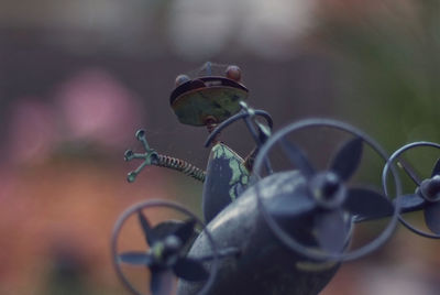 Close-up of bicycle wheel