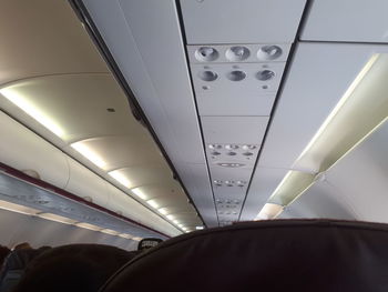 Interior of airplane