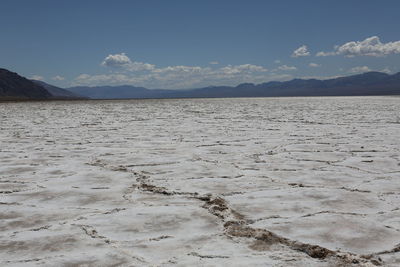 Scenic view of land against sky