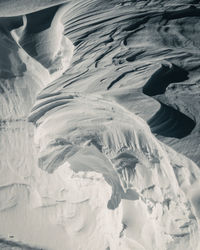 High angle view of snow covered landscape