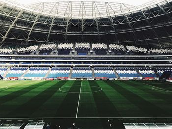 View of soccer field against sky