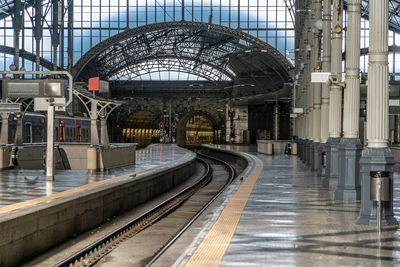 Train at railroad station