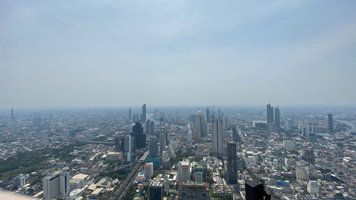 Aerial view of buildings in city