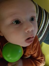 Close-up portrait of cute baby