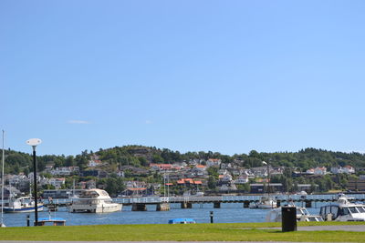 Built structure against clear blue sky