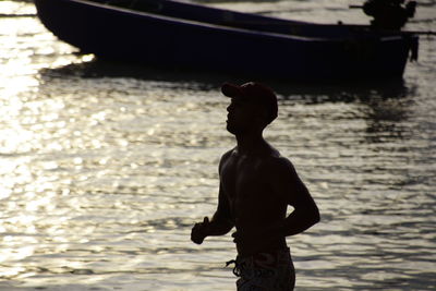 Woman looking at sea