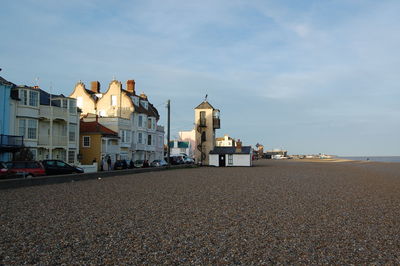 The beautiful town of aldeburgh on the sea front