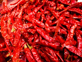 Full frame shot of red chili peppers