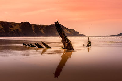 Helvetia shipwreck, rhossili, gower