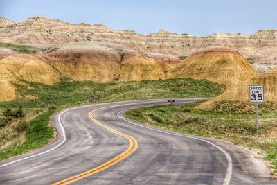 Scenic view of mountain road