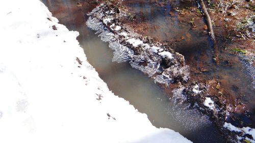 Close-up high angle view of water