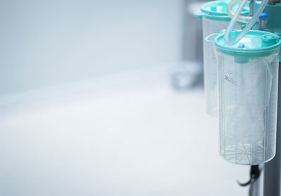 Close-up of drinking glass on table