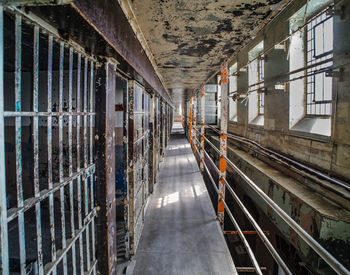 Empty corridor of building