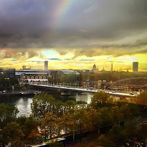 River against cloudy sky