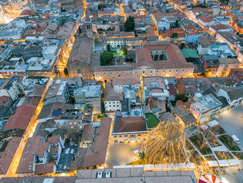 Aerial view of rimini, near riccione